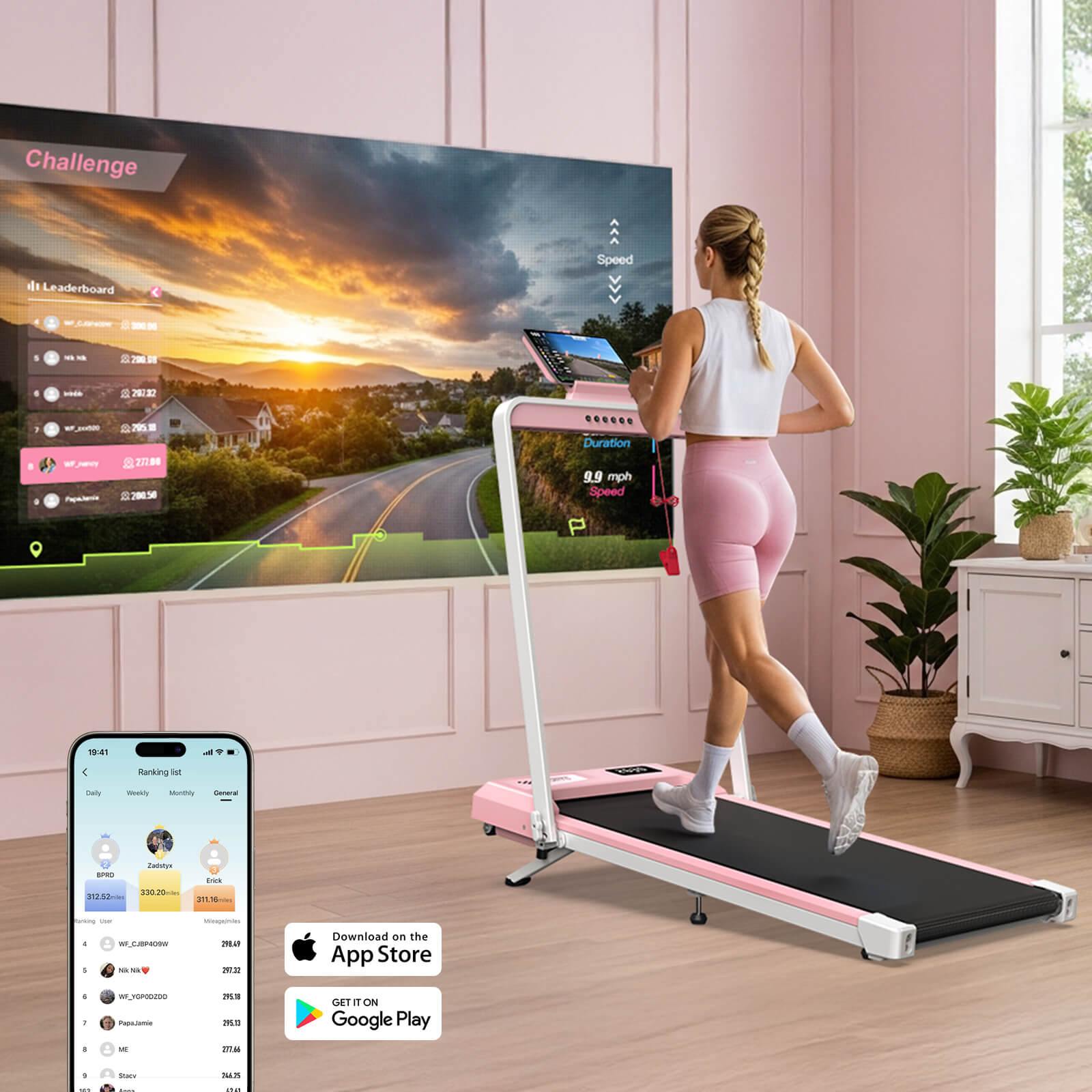 EliteStep Run 3-in-1 Folding Treadmill - Walk, Jog & Run at Home